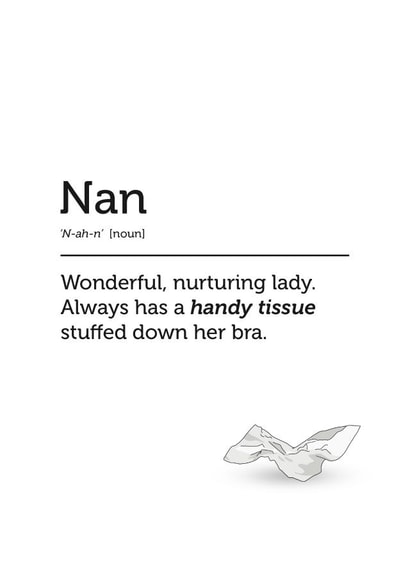 Nan Nanny Birthday Card 11822 created by Evie Garnett Designs