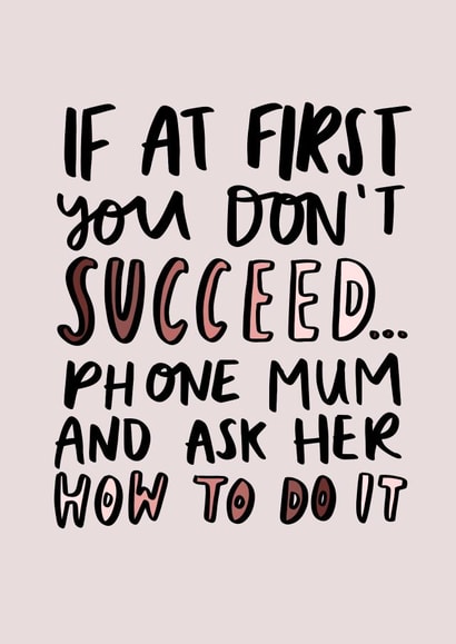 Funny Mum Advice Card created by Studio Yelle