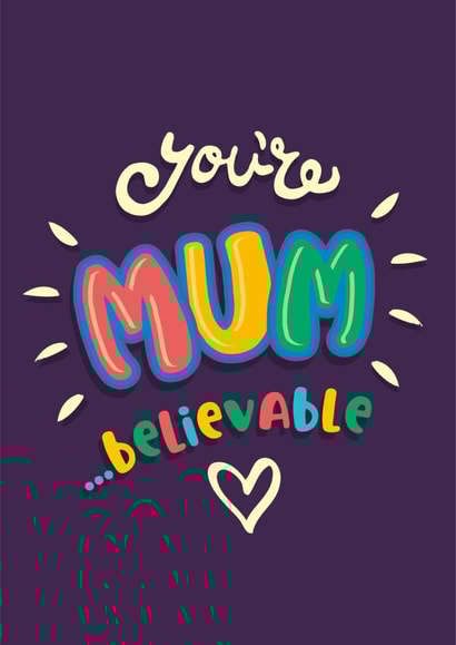 Mum…believable card for Mum created by The Typecast Gallery