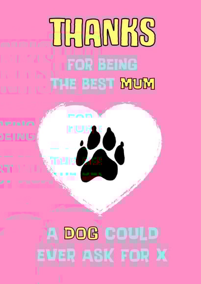 Best Dog Mum Thank You Card created by Adam Regester
