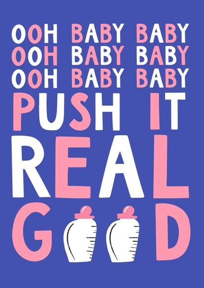 baby push Pregnancy Card 6317 created by Lucy Maggie Designs