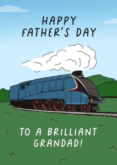 Mallard Steam Train Grandad Father's Day card created by Evie Garnett Designs