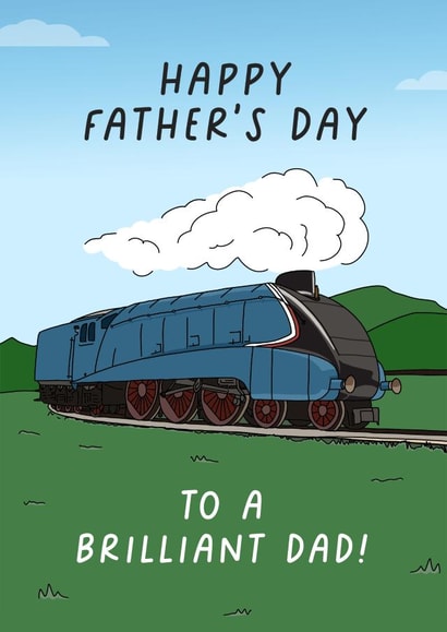 Mallard Steam Train Father's Day card created by Evie Garnett Designs