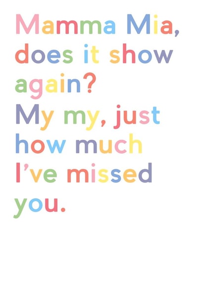 mamma mia musical Mothers Day Card 29946 created by JosieOnTheRun