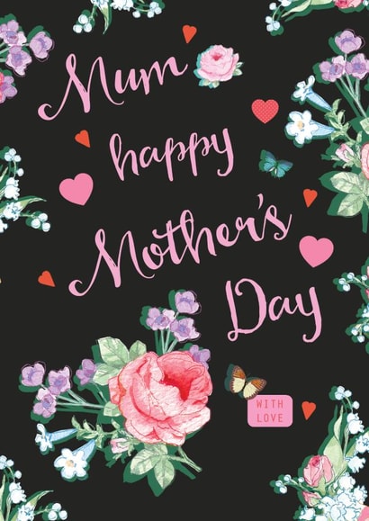 Mum flowers Mothers Day Card 2420 created by Siobhan at april rose