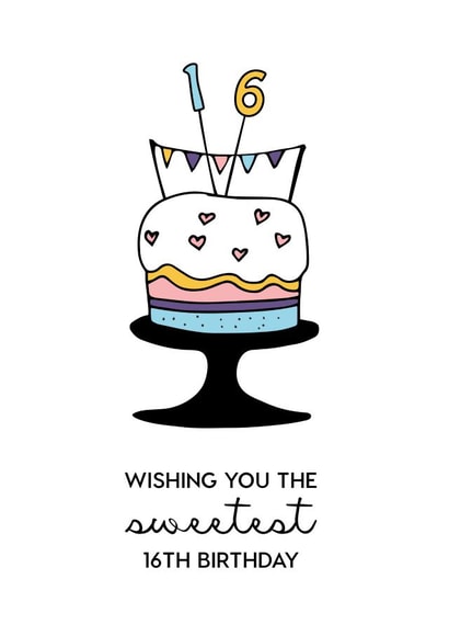 16 16th Birthday Card 12783 created by The Treasured