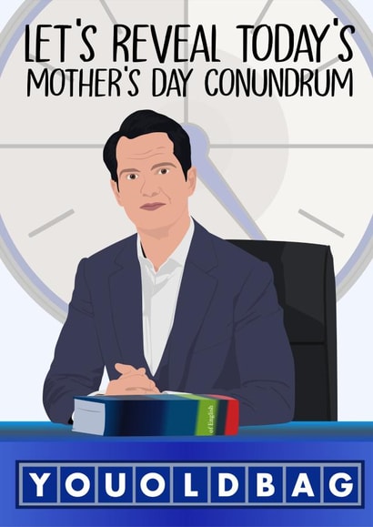 Cheeky Mothers Day Card - Countdown - Let's Reveal Today's Mothers Day Conundrum created by MintCards