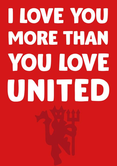 Manchester  United Valentines Day Card 16660 created by David Rudd