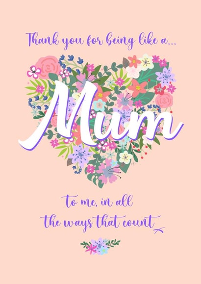 Other mum Stepmum Mothers Day Card 18828 created by Little Cat Creates