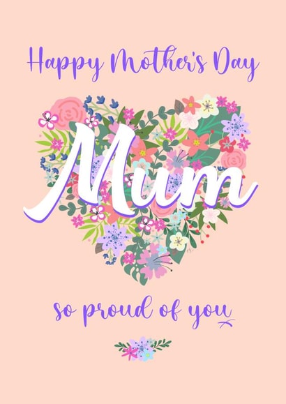proud of you mum Mothers Day Card 43438 created by Little Cat Creates