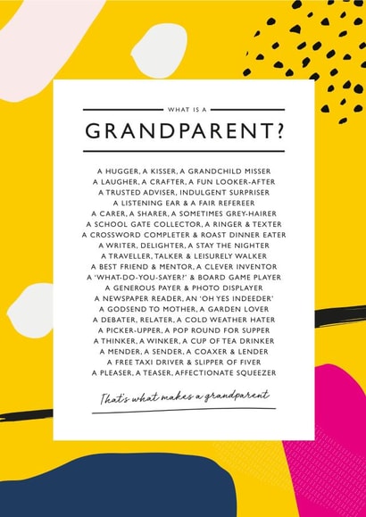 Heartfelt Birthday Card - For Grandparent - Poem created by Joanna Miller