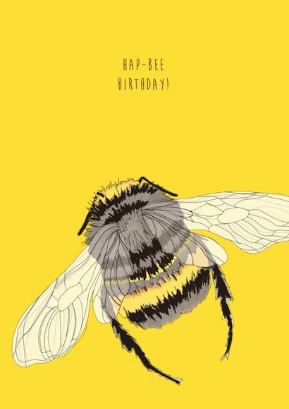 Happy Birthday Bee Card created by Kate Daniels Design