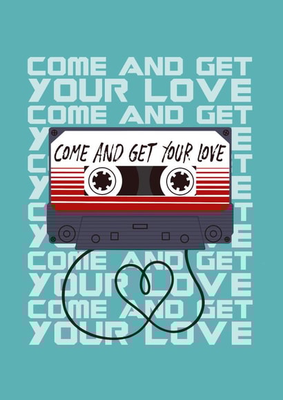 tape come and get your love Valentines Day Card 21201 created by From Dusk Till Drawn