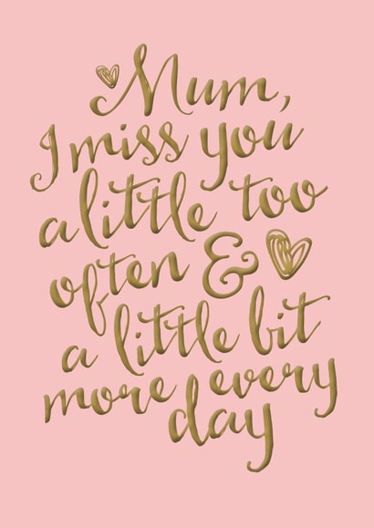 Miss You Mum Lockdown Quarantine Card created by Mrs Best Paper Co.