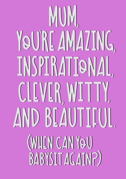 compliments funny Mothers Day Card 13633 created by Laura Did That