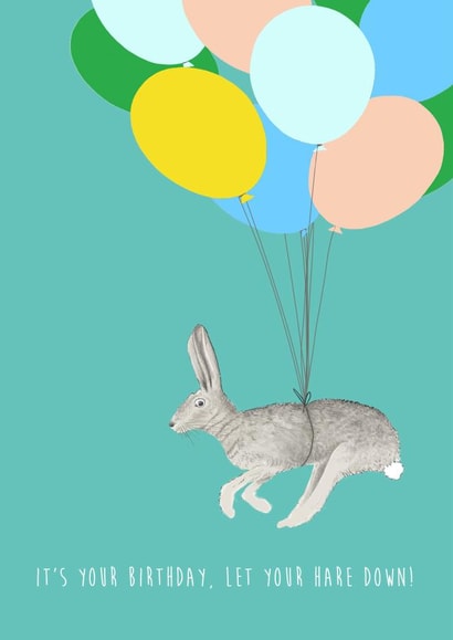 Funny Bunny Birthday Card created by Kate Daniels Design