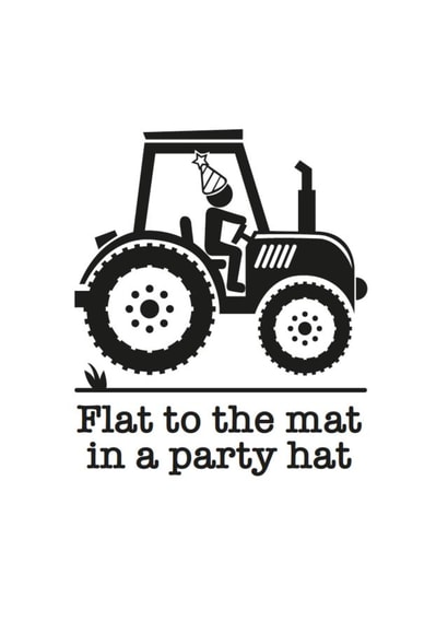 tractor flat Birthday Card 19627 created by Blossom Paper Co