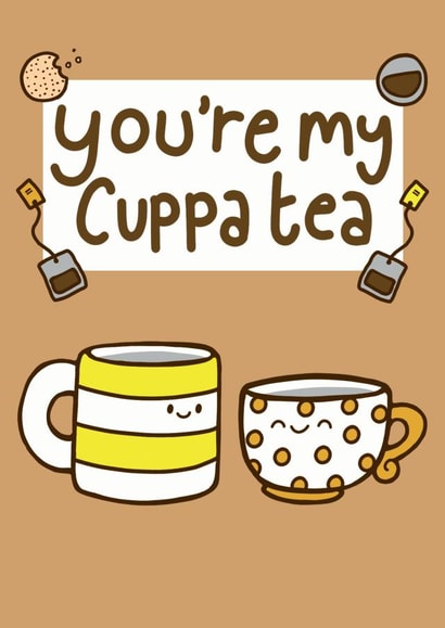 cuppa tea Valentines Day Card 17163 created by Chess Pearson