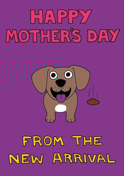 Cute Mother's Day card for a puppy owner created by Off The Leash Cartoons by Rupert Fawcett