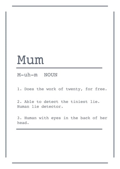 Mum m uh m Mothers Day Card 43930 created by ifandwhenprints