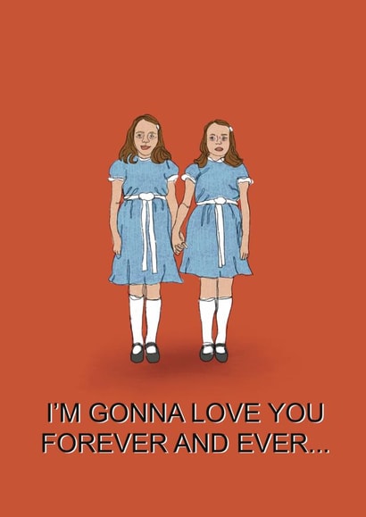 The Shining Twins Anniversary Valentines Card created by Saluki Studio
