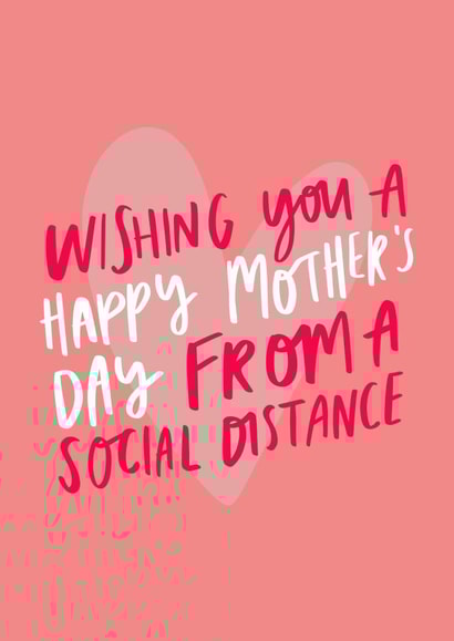 Funny Social Distancing Mother's Day Card created by Studio Yelle