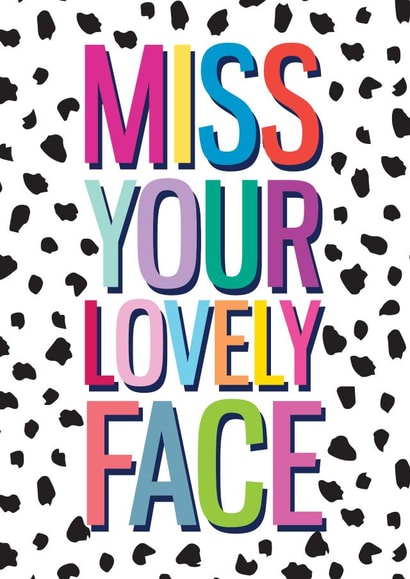 miss you lovely Love & Friendship Card 21575 created by Big Al Graphics