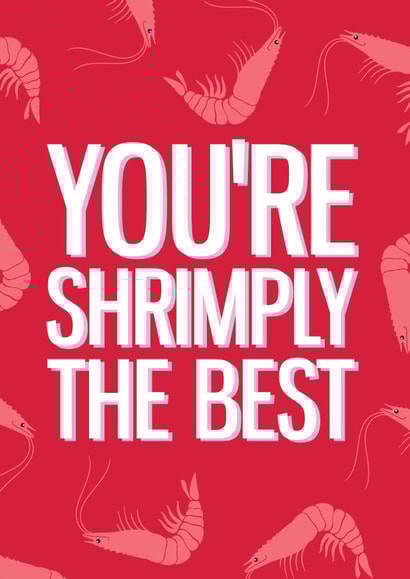 shrimp simply the best Valentines Day Card 47408 created by Big Al Graphics