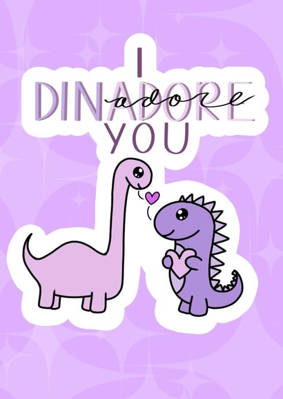 Dinosaur Pun Valentines Day Card 47422 created by Made With Magic Prints