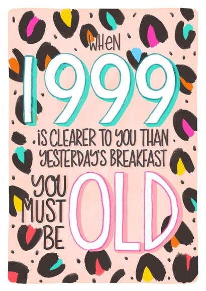 1990'S  NINETIES Birthday Card 4307 created by Claire Lefevre