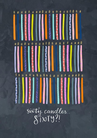 sixty sixtieth Birthday Card 4336 created by Claire Lefevre