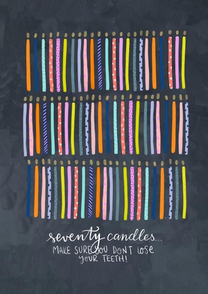 seventy seventieth Birthday Card 4337 created by Claire Lefevre