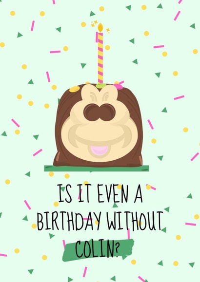 Happy Birthday Colin the Caterpillar Cake Card created by Meg's Creative Outlet