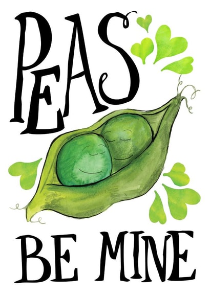 food Illustration Valentines Day Card 12281 created by Half Pint Print