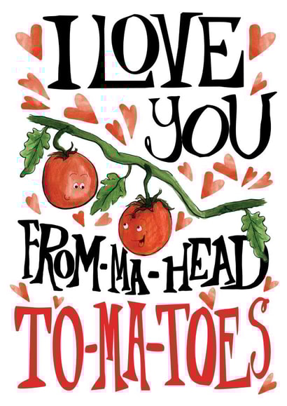 love you Valentines Day Card 12282 created by Half Pint Print