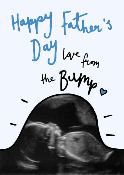 baby pregnant Father's Day Personalised Photo Card 11763 created by Oops a doodle
