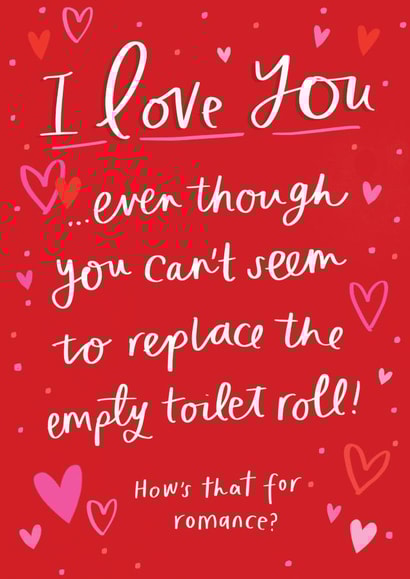 love toilet roll Valentines Day Card 44663 created by Sam Wilson