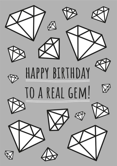 crystals gem Birthday Card 16142 created by Creative Gemz