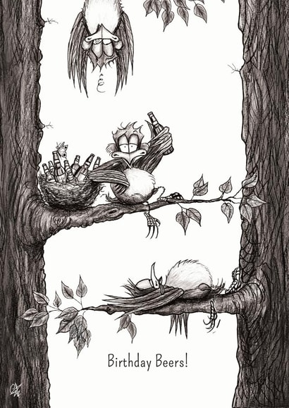 beers cheers Birthday Card 1280 created by Catherine Flynn