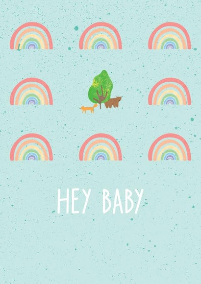 rainbow tree New Baby Card 43983 created by Eleanor Beetle