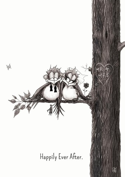 Love birds - Happily ever after created by Catherine Flynn