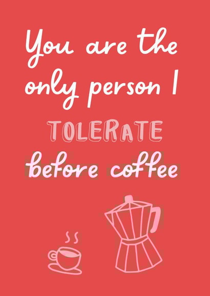 coffee espresso Valentines Day Card 47356 created by Smuug