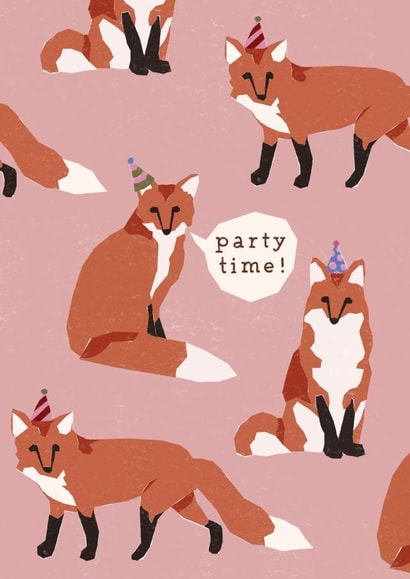 Party animal (fox) created by Louisa Taylor
