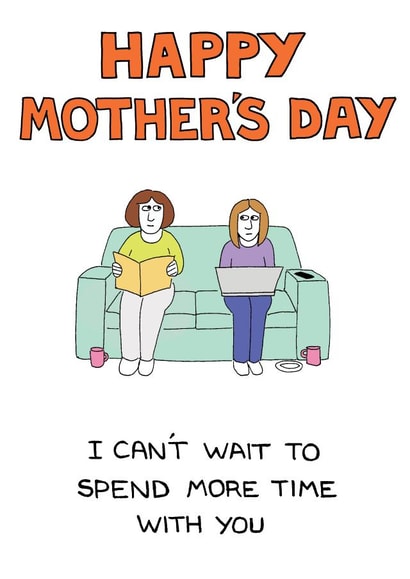 bubble family Mothers Day Card 39328 created by Happy Octopus by Rupert Fawcett