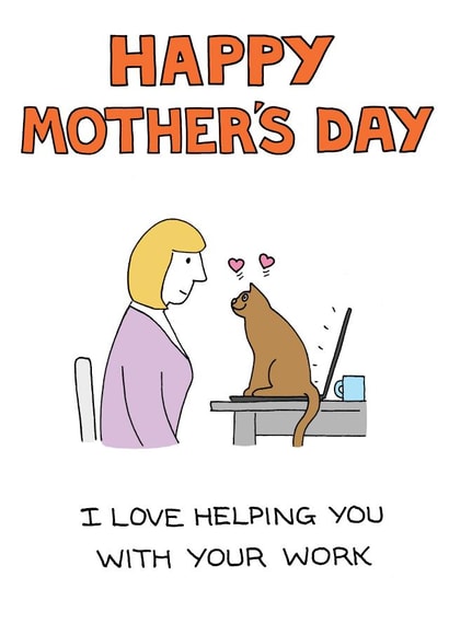from the cat cat Mothers Day Card 1837 created by On The Prowl Cat Cartoons