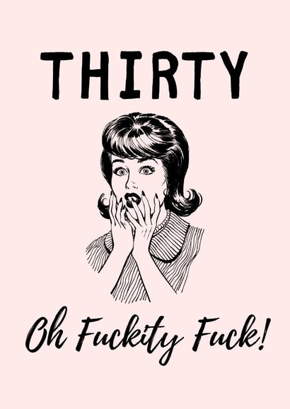 Damsel in distress 30th birthday card created by BritWit