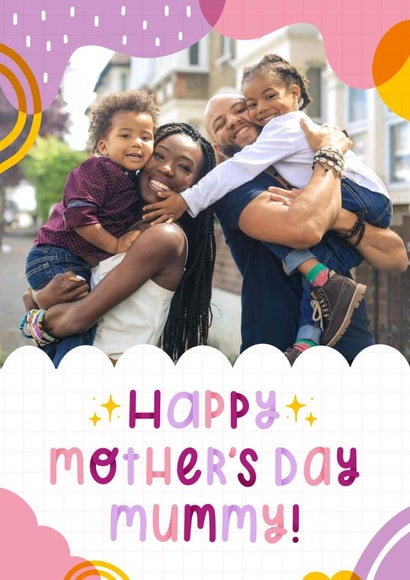 Cute Personalised Mother's Day Card / Photo Card - Happy Mother's Day Mummy! created by Joanne Hawker