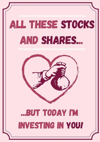 stocks shares Valentines Day Card 47274 created by ABCarte 