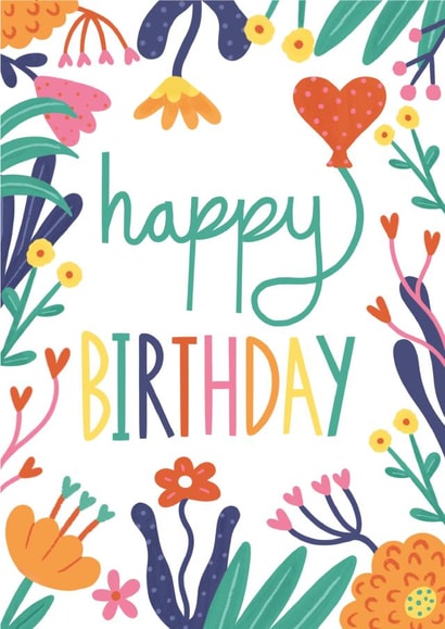 Pretty Birthday Card - Jungle - Happy Birthday created by Katie Brookes