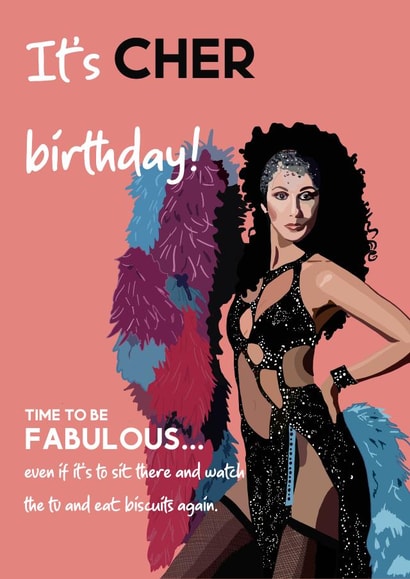 cher fabulous Birthday Card 18847 created by Sara Fortune